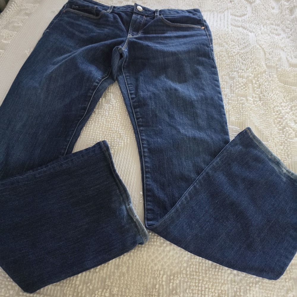 GAP Sexy Boot 1969 Low Rise Dark Wash Blue Denim Jeans Women's Size 31/12 Long